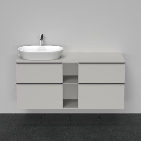 Duravit тумба подвесная под раковину слева 1400 мм х 550 мм, d-neo, de4970l0707 цвет: бетонно-серый матовый
