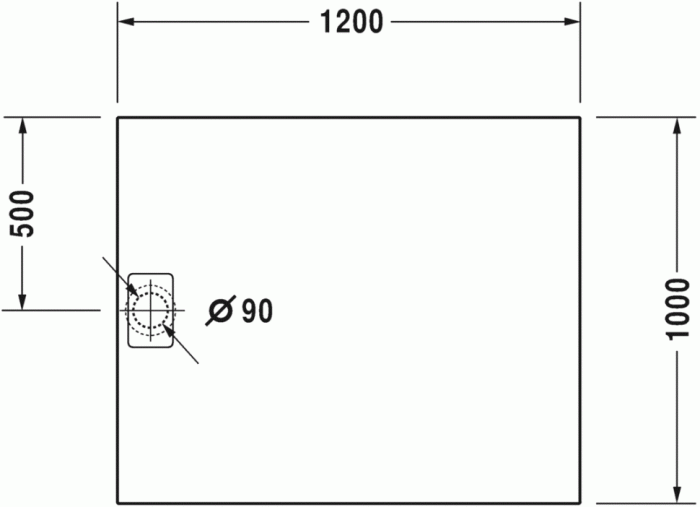 Duravit душевой поддон 1200 мм х 1000 мм, stonetto, 720168180000000 цвет: бетон