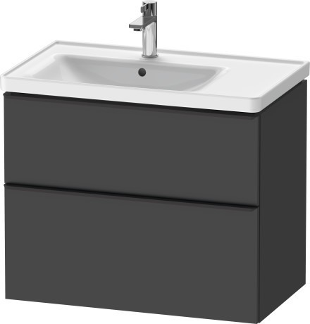 Duravit тумба подвесная под раковину 784 мм х 452 мм, d-neo, de435704949 цвет: графит матовый