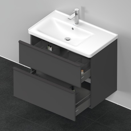Duravit тумба подвесная под раковину 784 мм х 452 мм, d-neo, de435704949 цвет: графит матовый