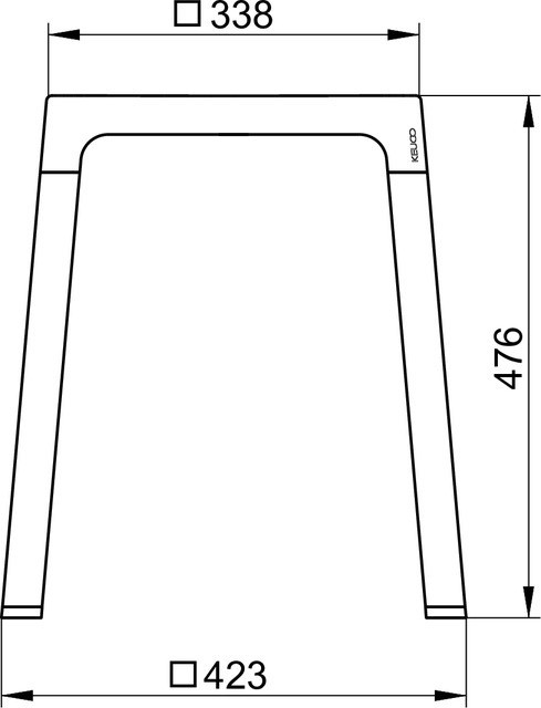 Keuco стульчик для ванной, axess, чёрный, чёрный матовый арт. 35082 370037