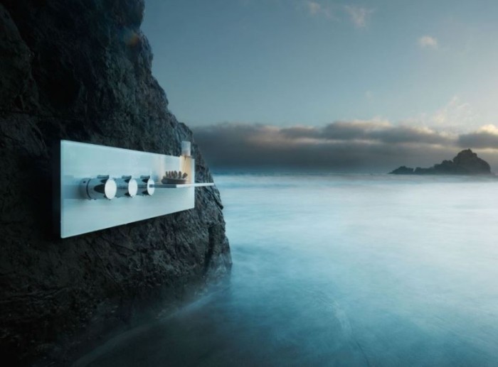 Keuco панель для ванны и душа с термостатом на 3 потребителя рукоятки слева, metime_spa, белый глянцевый арт. 56163 013001