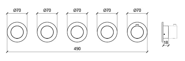 Внешняя часть термостатического смесителя на 4 потребителя, Almar Modular Round, никель арт. E180440.NB