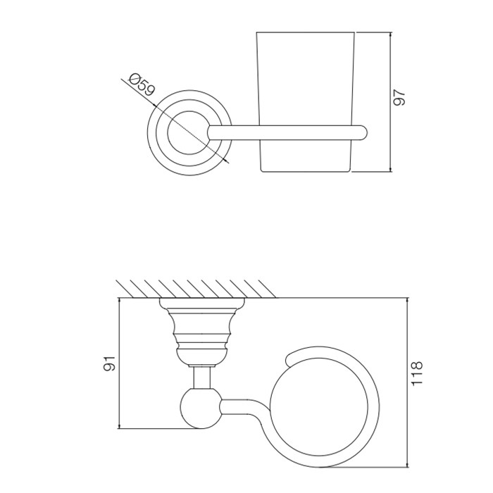 Fima Carlo Frattini стакан, подвесной, accessori, золото арт. f6063/1or