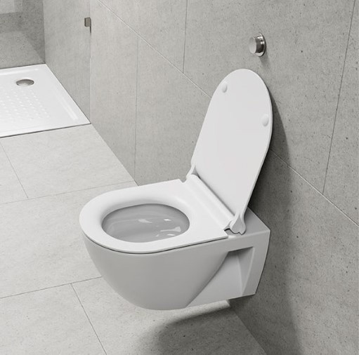 GSI Подвесной унитаз 35х54,5 см, безободковый, без сиденья, тихий смыв, Pura - 880711