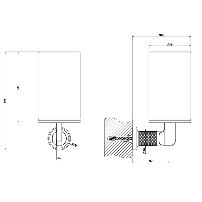 Gessi Стакан для зубных щеток настенный, Inciso, 58508#149 цвет: черный/finox