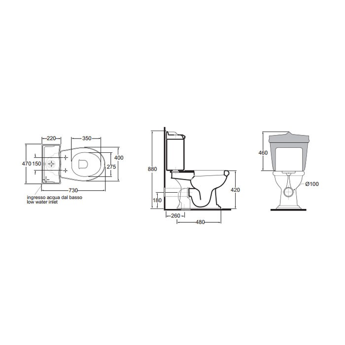 Azzurra унитаз моноблок 75х40см слив в пол, Azzurra, JUVCMS000000BI/(JUB100/MBS bi) JUCSMB000000BI/(JUB400/MBL bi) B19002F/40 cr цвет: белый/хром