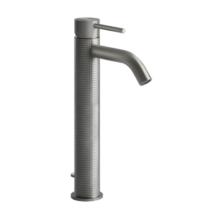 Gessi Смеситель однорычажный высокий с донным клапаном, Cesello, 54404#239 цвет: шлифованная сталь