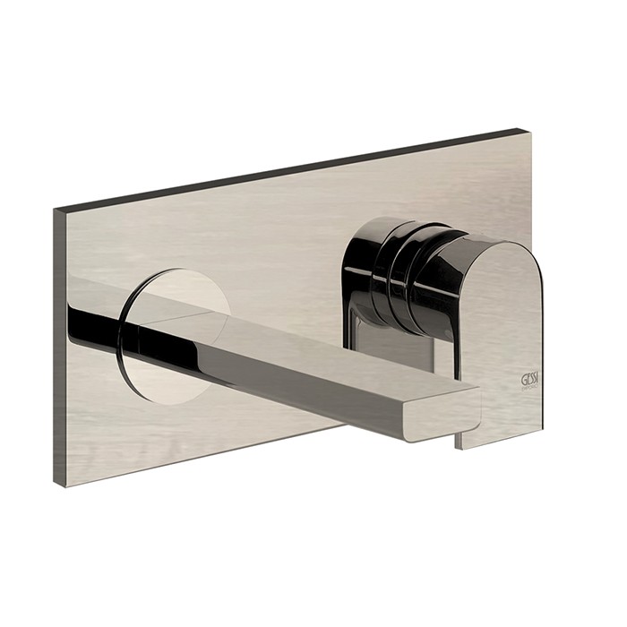 Gessi Смеситель для раковины, встраиваемый, излив: 14,8см., Emporio Via manzoni, 44893#149 цвет: finox brushed nickel