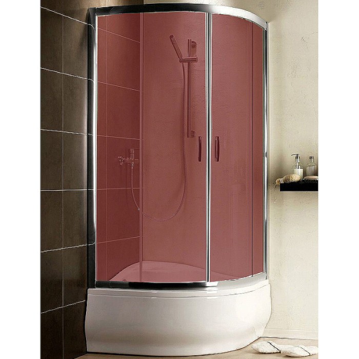 Radaway душевой уголок 1700 80x80 профиль хром стекло коричневое, Premium Plus - 30411-01-08N