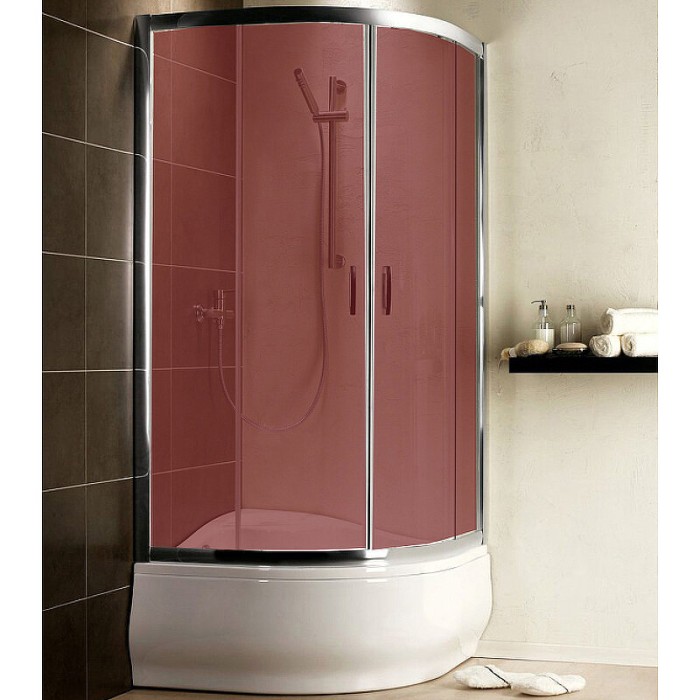 Radaway душевой уголок 1700 80x80 профиль хром стекло коричневое, Premium Plus - 30411-01-08N