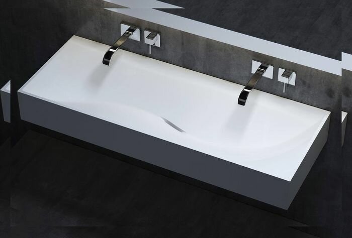 Salini раковина накладная 119,5x45, sonata, 1401201mrf цвет: матовый белый