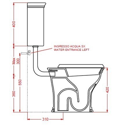 ArtCeram бачок для унитаза, cic007 01 00 civitas цвет: белый глянцевый