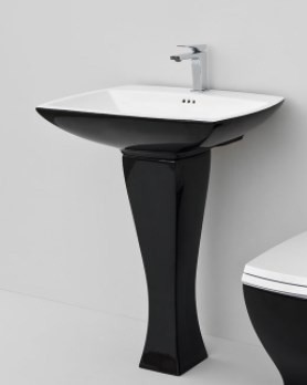 ArtCeram колонна для раковины, jzc003 03 00 jazz цвет: черный глянцевый