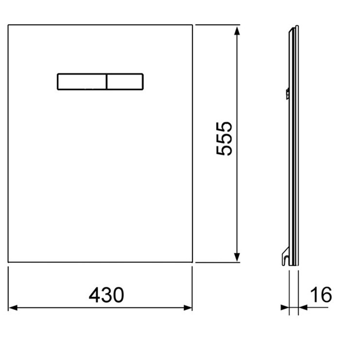 TECE комплект для установки унитаза -биде (toto,geberit) с верхней панелью из черного стекла с механическим блоком управления и нижней панелью стекло черное, lux - 9650005 9650106
