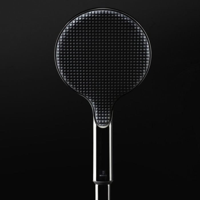 Bossini душевая колонна с однорычажным смесителем, верхним душем, ручным душем, держателем и шлангом, apice, черный арт. l10506.073