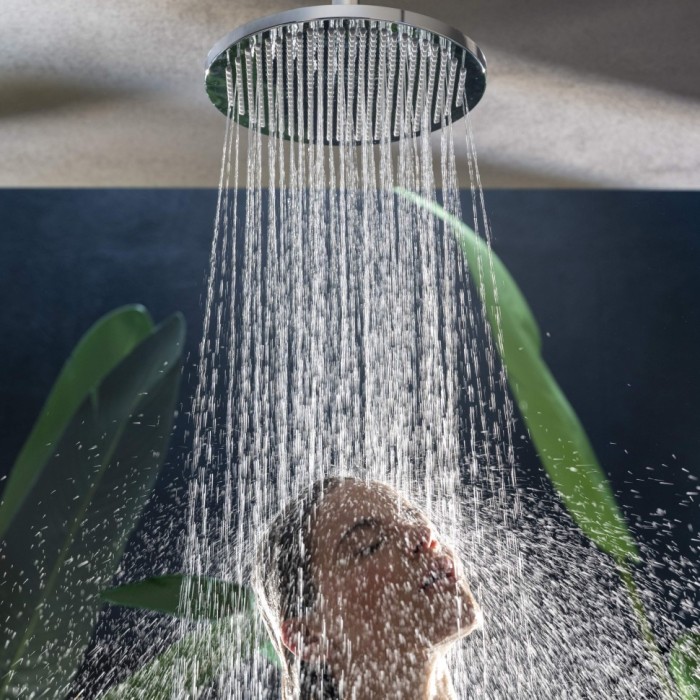 Bossini верхний душ 280 мм, с потолочным кронштейном 200 мм, apice, никель арт. h31430d.094