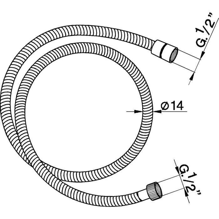 Cisal душевой шланг 150 см za00904021 shower, цвет: хром