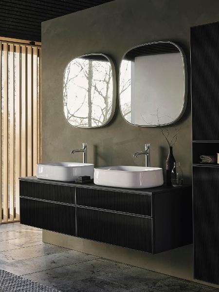 Duravit тумба подвесная под две раковины 550 мм х 1600 мм х 442 мм, zencha, ze4825b64830000 цвет: белое стекло/cеро-коричневый суперматовый