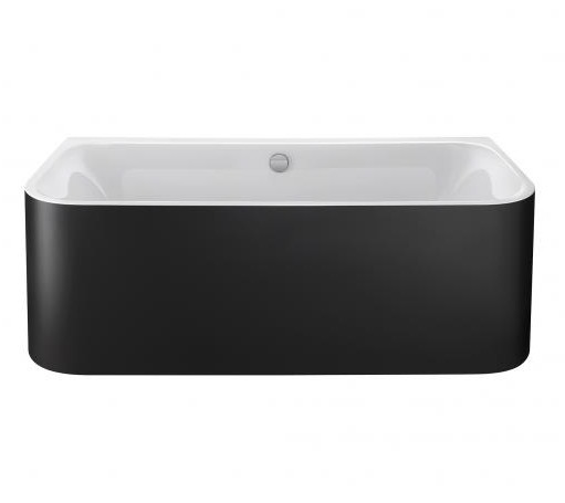 Duravit акриловая ванна happy d2 plus 1800 х 800 c двумя наклонами для спины, happy d.2 plus, 700451800000000 цвет: белый/графит супер матовый