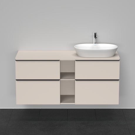 Duravit тумба подвесная под раковину справа 1400 мм х 550 мм, d-neo, de4970r9191 цвет: серо-коричневый матовый