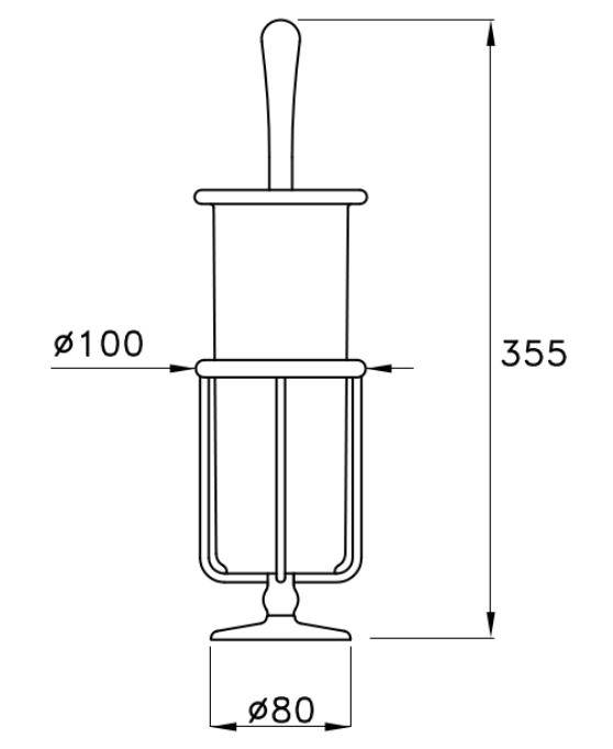 Stella ёршик для унитаза, casanova, хром арт. cs10017cr00