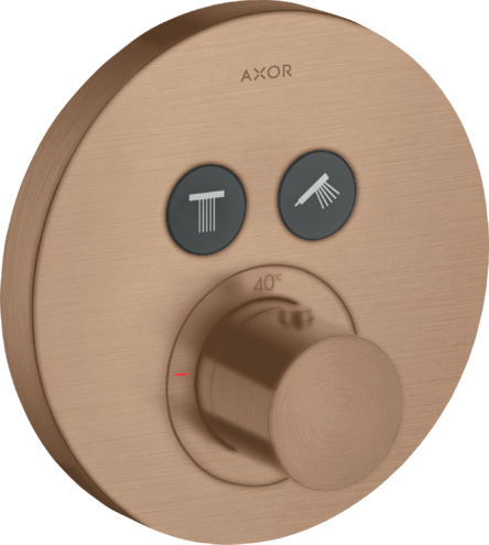 AXOR термостат для душа, ShowerSelect, шлифованное красное золото арт. 36723310