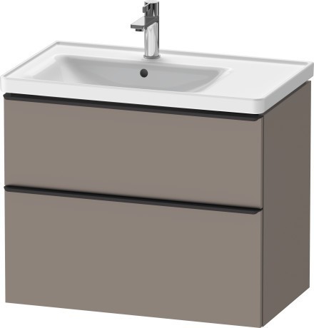 Duravit тумба подвесная под раковину 784 мм х 452 мм, d-neo, de435704343 цвет: базальт матовый