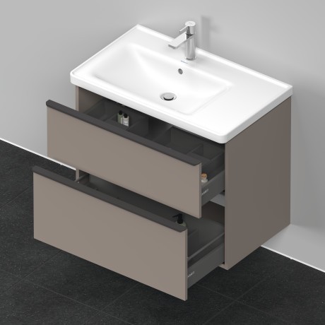 Duravit тумба подвесная под раковину 784 мм х 452 мм, d-neo, de435704343 цвет: базальт матовый