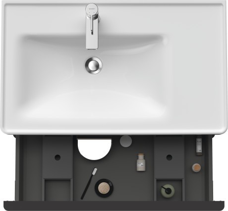 Duravit тумба подвесная под раковину 784 мм х 452 мм, d-neo, de435704343 цвет: базальт матовый