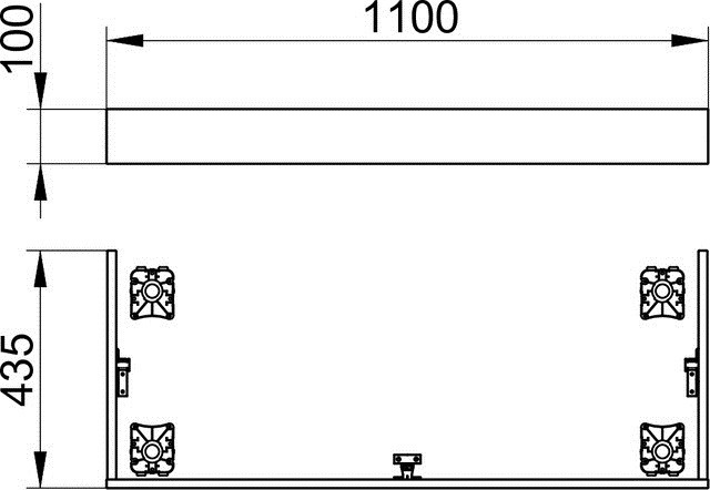 Keuco цокольный комплект для тумбы 1100 мм, edition 90, арт. 39089 380000