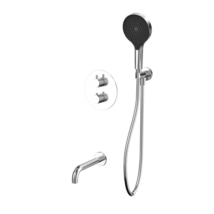 Термостатическая душевая система скрытого монтажа, Whitecross Y brushed nickel, брашированный никель арт. YSET10TOPNIB