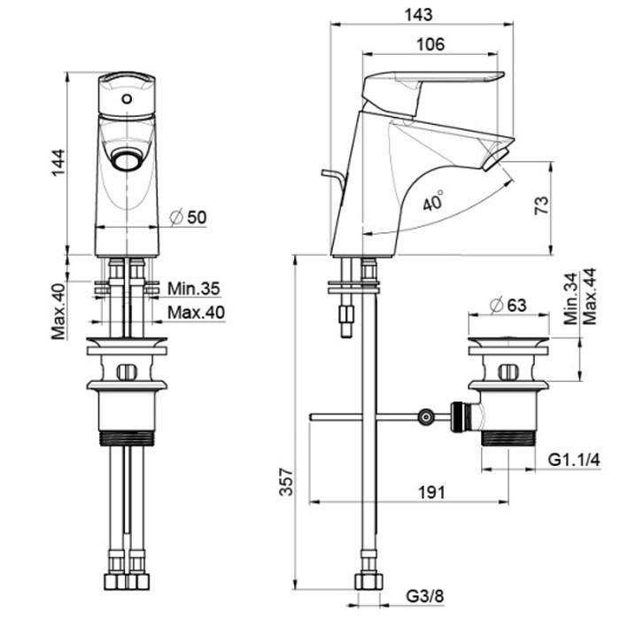 Fima Carlo Frattini смеситель на раковину, spot, хром арт. f3001cr