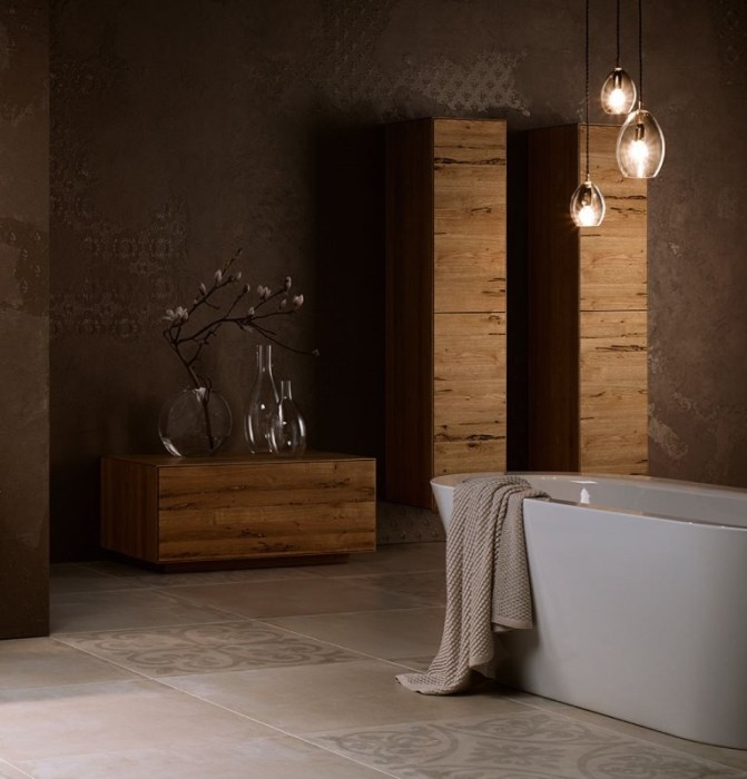 Keuco напольная тумба под умывальник, 1050х 800х535 мм отверстие справа 2 ящика фасад из венецианского дуба, edition lignatur, арт. 33371 750223