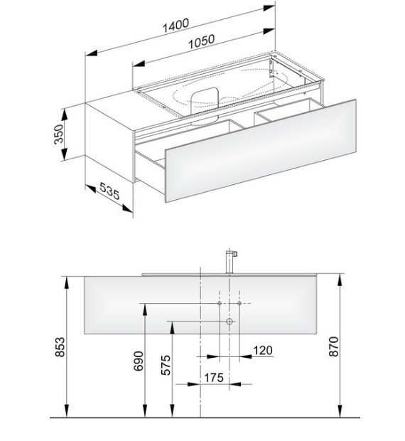 Keuco тумба под умывальник, edition 11, белый арт. 31164 300000