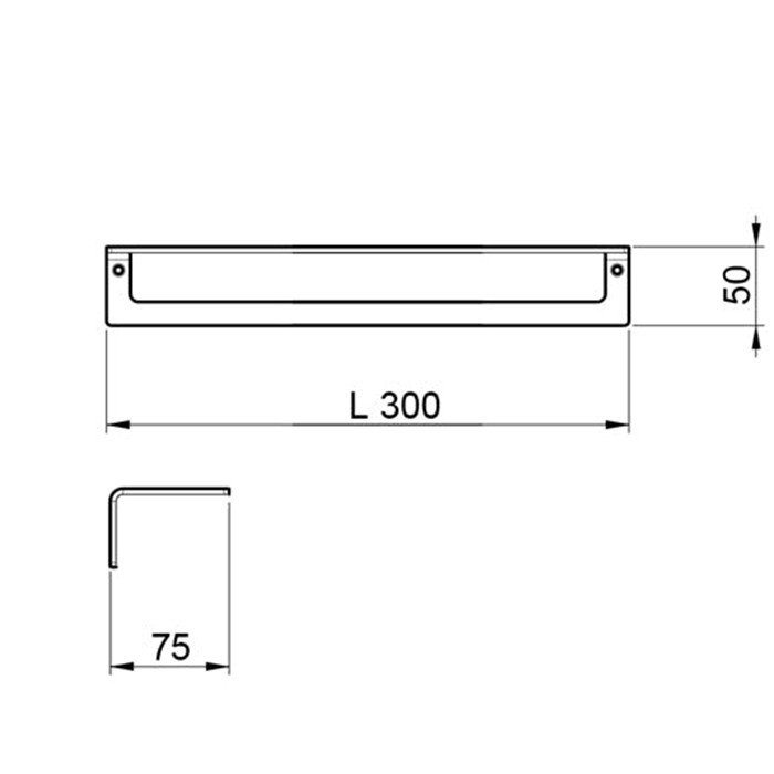 Полотенцедержатель 300 мм, Almar Accessories, E305002.AB цвет: черный металл брашированный PVD