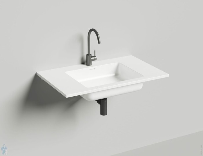 Salini раковина столешница 80x50, onda, 1402201mrf цвет: матовый белый