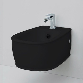 ArtCeram биде (подвесное), azb001 03 00 azuley цвет: черный глянцевый