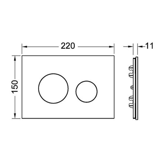 TECE лицевая панель, стекло, стекло серебрянное, loop - 9240676
