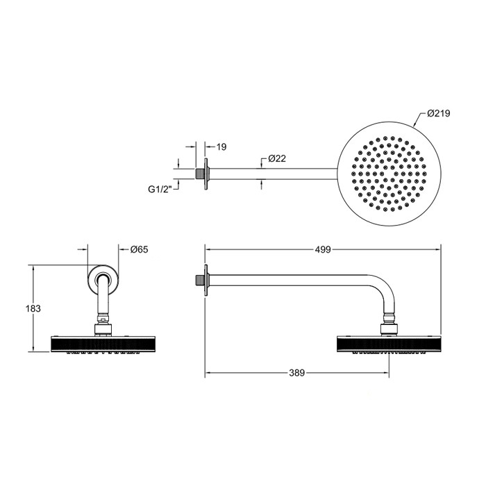 Gessi Душевая головка шарнирная на 1/2” с защитой отизвесткового налёта, Inciso, 58185#149 цвет: finox