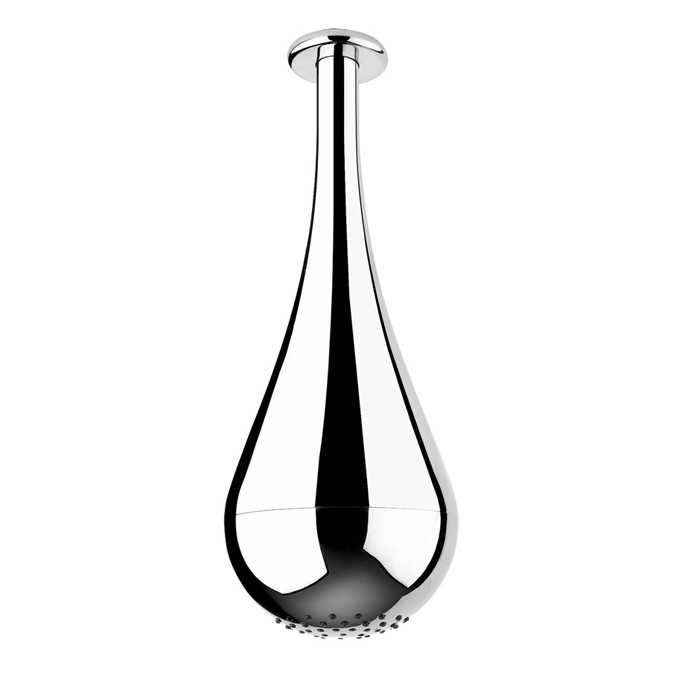 Gessi Верхний душ для потолочного крепления каплевидной формы, h=387мм, Goccia, 33751#031 цвет: хром