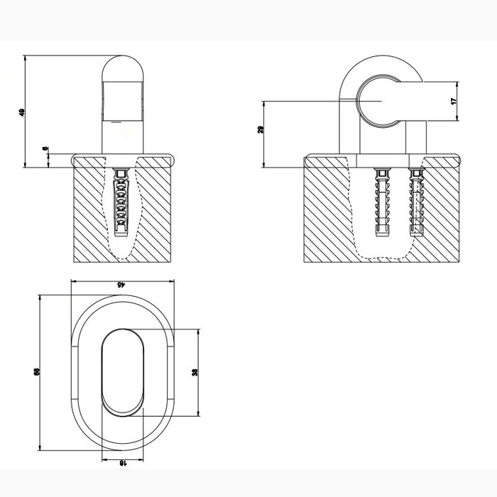 Gessi Держатель душевой лейки неподвижный, Goccia, 33757#279 цвет: белый