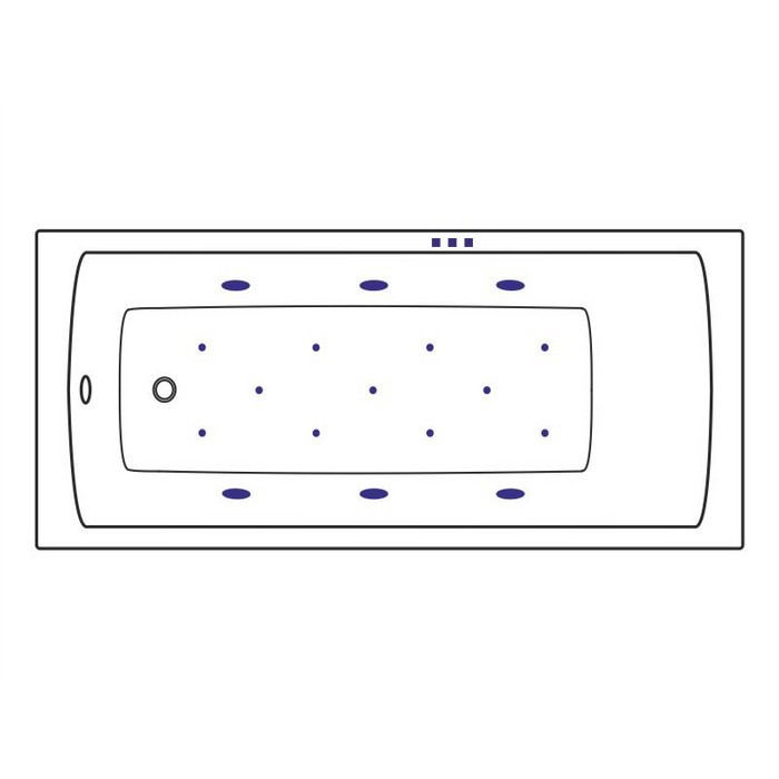 Встраиваемая ванна 150x70 relax, Excellent Aquaria, золото арт. WAEX.AQU15.RELAX.GL