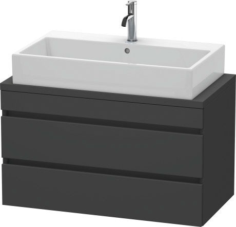 Duravit тумба подвесная под раковину с двумя выдвижными ящиками, durastyle, ds530804949 цвет: графит матовый