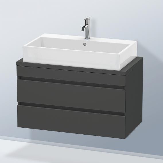 Duravit тумба подвесная под раковину с двумя выдвижными ящиками, durastyle, ds530804949 цвет: графит матовый
