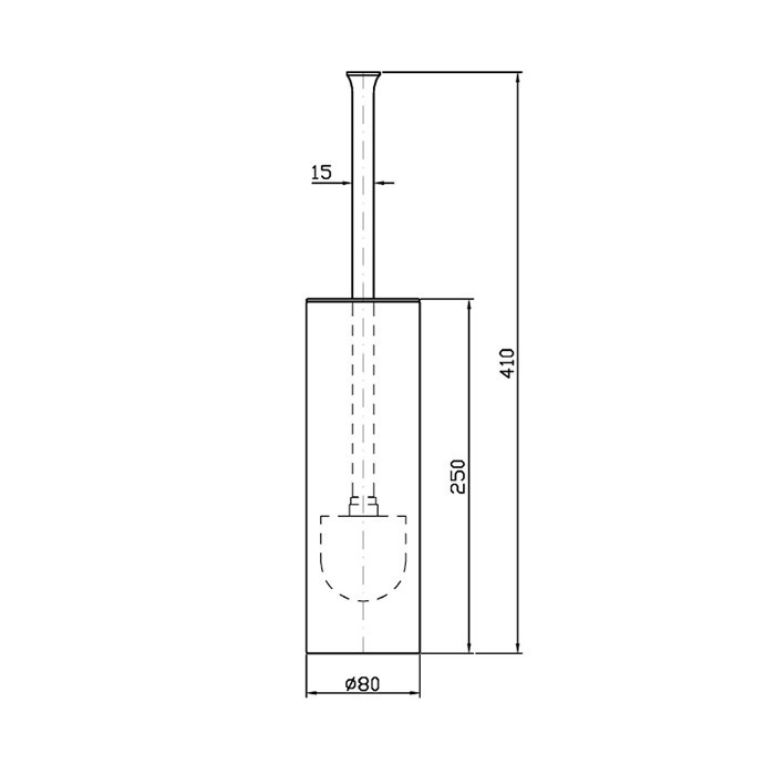 Zucchetti туалетный ёршик, напольный, bellagio, хром арт. zac555