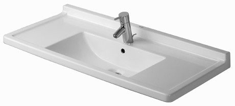 Duravit раковина встраиваемая сверху strack 3 105х48 см, starck 3, 0304100000 цвет: белый