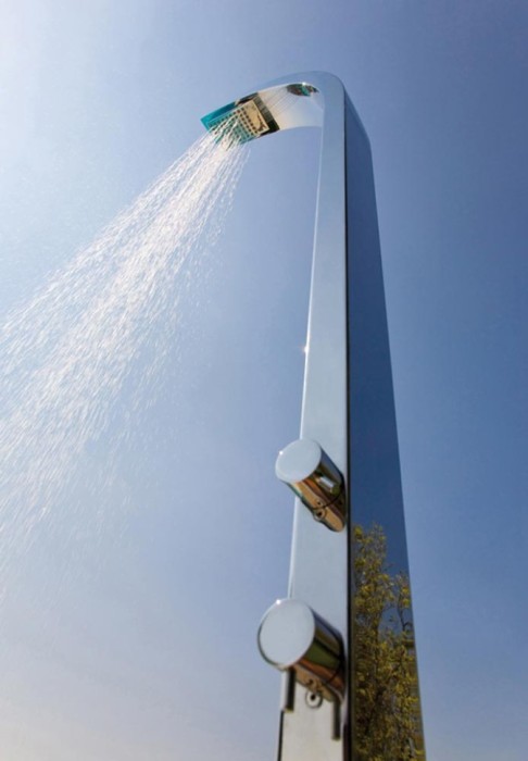 Bossini душевая колонна outdoor/indoor columns column из нержавеющей стали, arch, хром арт. l00861.030