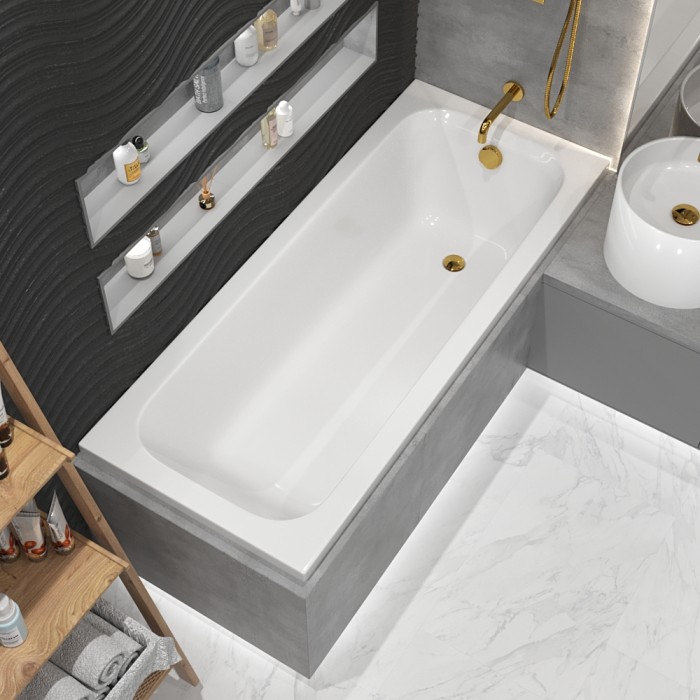 Пристенная ванна 170x70 акрил, Whitecross Vibe, арт. 0105.170070.100