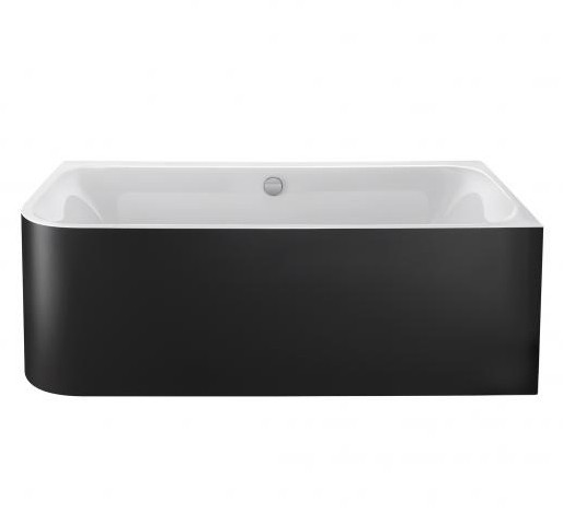 Duravit акриловая ванна happy d2 plus 1800 х 800 c двумя наклонами для спины, happy d.2 plus, 700450800000000 цвет: белый/графит супер матовый